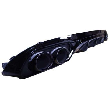 Diffuser voor mercedes e klasse w213 glanzend zwart ronde ui, Nieuw