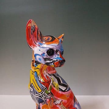 Sculpture, Chien Chihuahua Pop Art - 25 cm - Résine