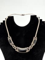 Zonder minimumprijs - Halsketting Zilver Onyx - Art Déco, Nieuw