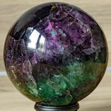 Fluorine Sphère en fluorite multicolore finement polie -, Collections