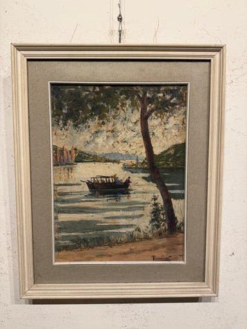 Italiaanse school (XX) - Pesca al Lago, Antiek en Kunst