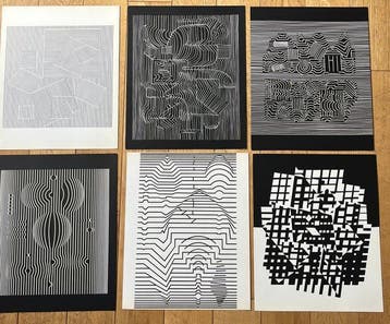 Victor Vasarely (1906-1997) - lineaires, Antiquités & Art