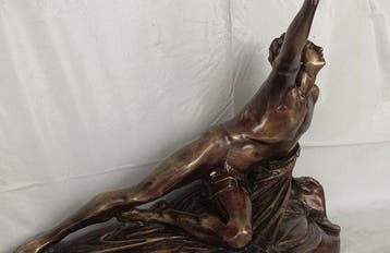 after: Jean- Pierre Cortot / Moreau - sculptuur, Le soldat, Antiek en Kunst