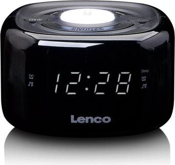 Wekkerradio - Digitale wekker - Alarmklok - Zwart - Lenco -, Verzenden, Nieuw