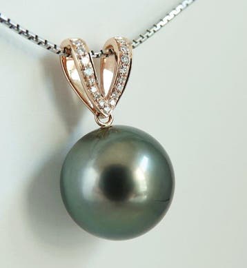 Sans prix de réserve - Pendentif - Or rose 18 ct. - Perle
