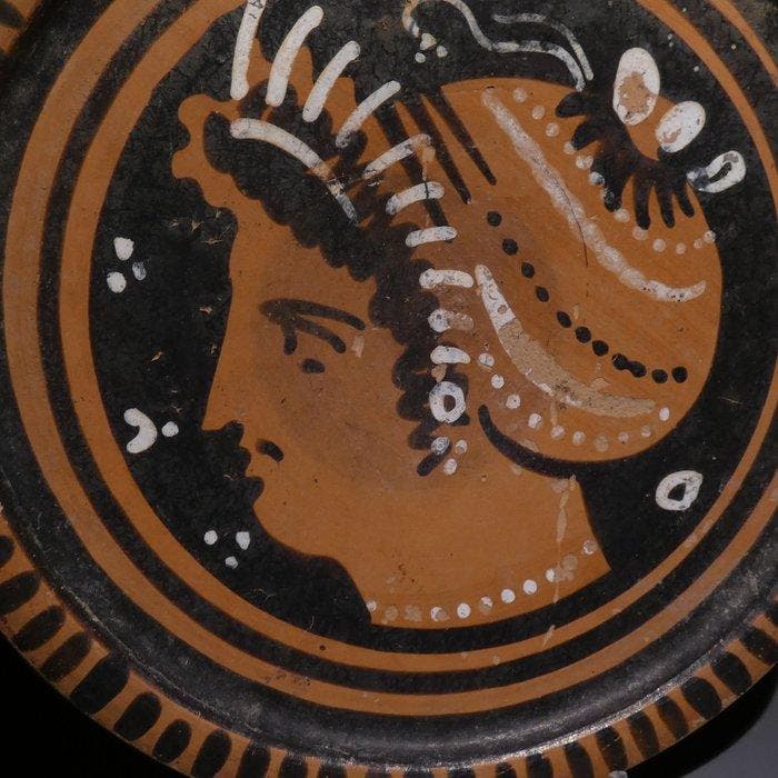 Oud-Grieks, Magna Graecia Aardewerk Komvormige schaal, Verzamelen, Mineralen en Fossielen