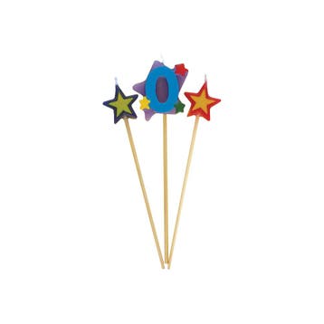 Kaarsen Set 0 Jaar Sterren 26cm 3st, Hobby en Vrije tijd, Verzenden, Nieuw