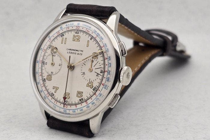 Chronographe Suisse - Lebois & Cº - Cal. Vênus 175 -, Handtassen en Accessoires, Horloges | Heren
