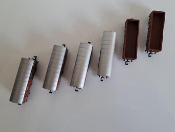 Minitrix N - Modeltrein goederenwagon (6) - Gebruikt, goede, Hobby en Vrije tijd, Nieuw