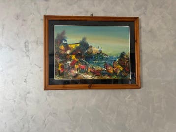 Antonino Pecoraro (1938) - Villaggio di pescatori, Antiek en Kunst