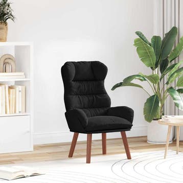 vidaXL Fauteuil Zwart 69 x 74 x 93 cm Fluweel, Verzenden, Nieuw