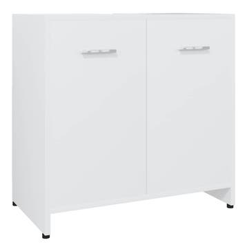 Kast wit bewerkt hout | -54% | Retour deal (badkamerkast), Gebruikt, Verzenden, Overige typen, 50 tot 100 cm