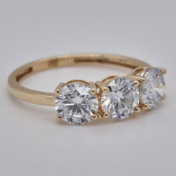 Zonder minimumprijs - Ring - 14 karaat Geel goud - 2.06ct., Nieuw