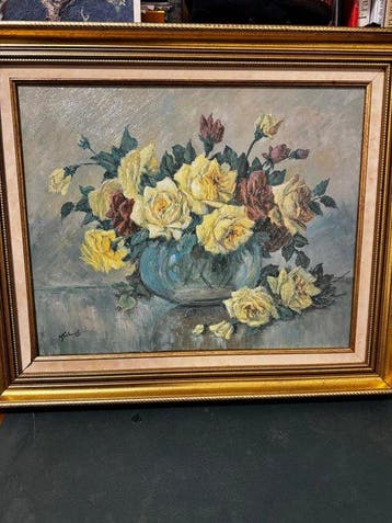 Maurice Schwab (XX) - Bouquet de Roses, Antiek en Kunst