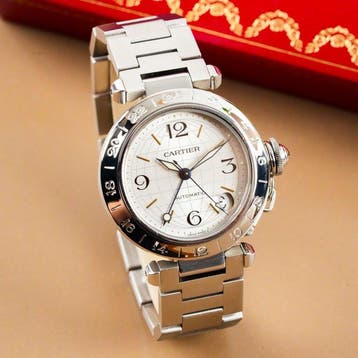 Cartier - Pasha C Meridian GMT Date - W31029M7 - Heren -