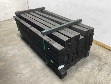Veiling - 22x Vuren paal geschaafd zwart geïmpregneerd 250x, Nieuw