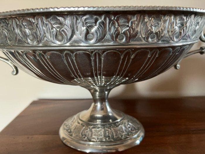 Tafelmiddenstuk - Legering, Bladzilver - Fruitcenterpiece en, Antiquités & Art, Antiquités | Autres Antiquités