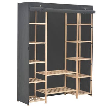vidaXL Kledingkast 135x40x170 cm stof grijs, Verzenden, Nieuw