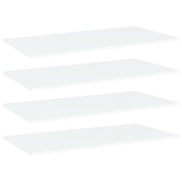 vidaXL Wandschappen 4 st 80x20x1,5 cm bewerkt hout wit, Huis en Inrichting, Woonaccessoires | Wandplanken en Boekenplanken, Verzenden