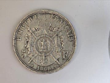 Frankrijk. Napoléon III. 5 Francs 1868-BB, Strasbourg