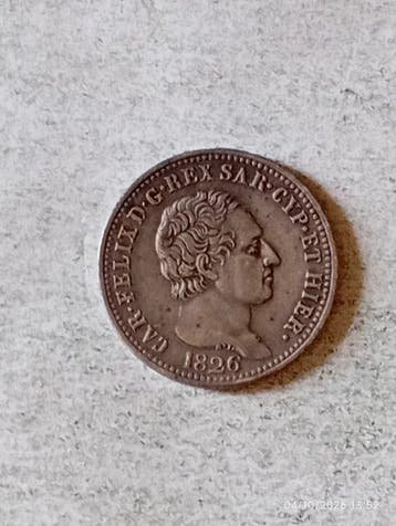 Italie, Royaume de Sardaigne Carlo Felice. 1 Lira 1826