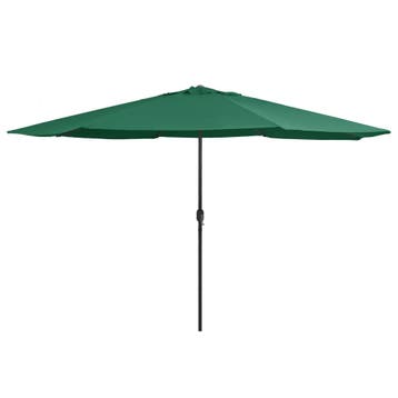 vidaXL Parasol met metalen paal 390 cm groen, Tuin en Terras, Verzenden, Nieuw