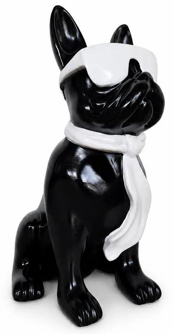 Zwarte/Witte Hond met Zonnebril – 40 cm, Verzenden, Nieuw