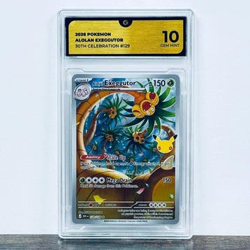 Pokémon Graded card - Alolan Exeggutor 129 - 30th, Nieuw