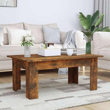 vidaXL Salontafel 100x60x42 cm bewerkt hout gerookt, Verzenden, Nieuw