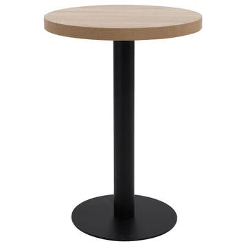 vidaXL Bistrotafel 60 cm MDF lichtbruin, Verzenden, Nieuw