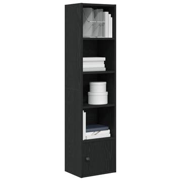 vidaXL Boekenkast 31x24x127 cm bewerkt hout zwart, Verzenden, Nieuw