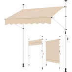 2dekans | Yaheetech Balkon Zonnescherm 200 × 180 cm – Beige, Tuin en Terras, Ophalen of Verzenden, Nieuw
