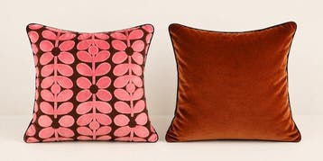 ORLA KIELY - One cushion made with Orla Kiely fabric & one