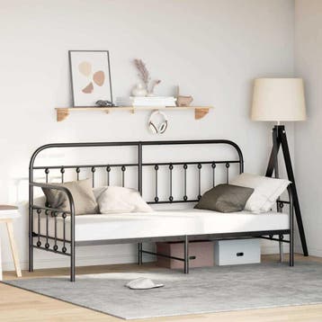 vidaXL Bedframe voor een daybed Zwart 75 x 190 cm, Verzenden, Nieuw