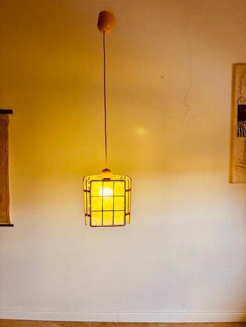 Plafondlamp - Metaal - Capizschelpenstukjes (Placuna