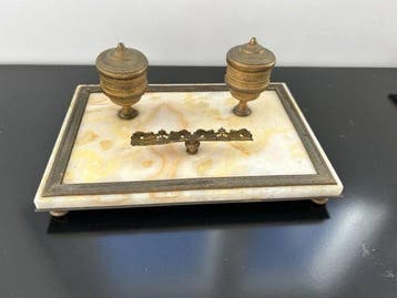 Encrier - Bronze, Marbre