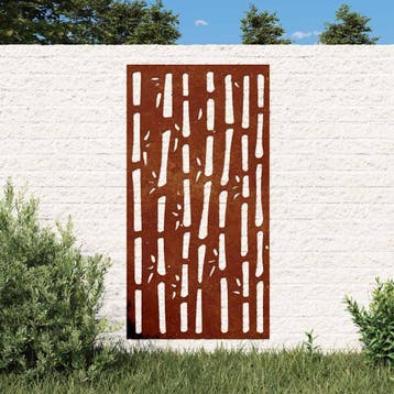 vidaXL Wanddecoratie tuin bamboe-ontwerp 105x55 cm, Verzenden, Nieuw