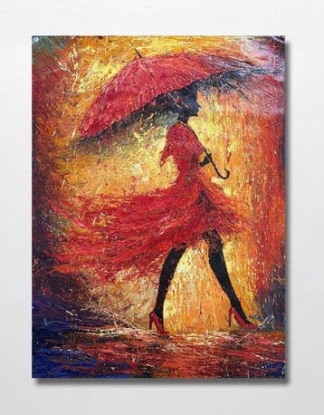 Le Trung Hau (1991) - Silhouette rouge 80 60 cm