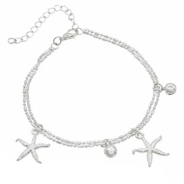 Fako Bijoux - Enkelbandje - Zeester - Zilverkleurig, Verzenden, Nieuw