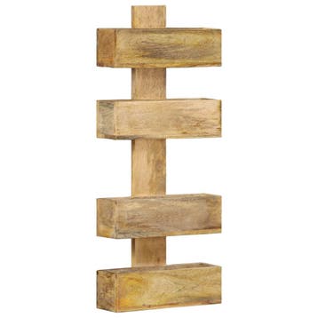vidaXL Tijdschriftenwandrek 30x11x72 cm massief mangohout, Verzenden, Nieuw