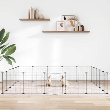 vidaXL Huisdierenkooi met deur 20 panelen 175x175x35 cm, Verzenden, Nieuw