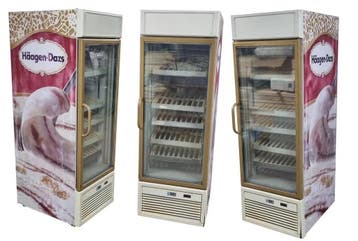 Congélateur vitrine  porte vitrée LED professionnel horeca, Congélateur