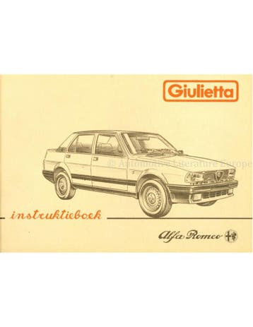 1983 ALFA ROMEO GIULIETTA INSTRUCTIEBOEKJE NEDERLANDS