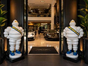 Beeld, 2Pcs - XL Michelin Mascotte Bibendum - 80 cm - mgo -