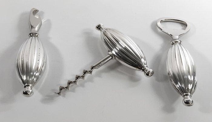 Flessenopener (3) - .916 (88 Zolotniki) zilver, Antiquités & Art, Antiquités | Argent & Or