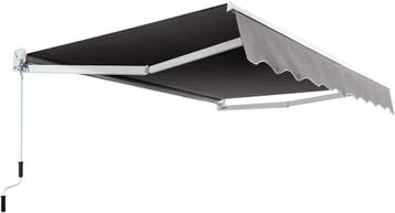 COSTWAY Handmatig uitschuifbaar zonnescherm, 295 x 250 cm, v, Verzenden