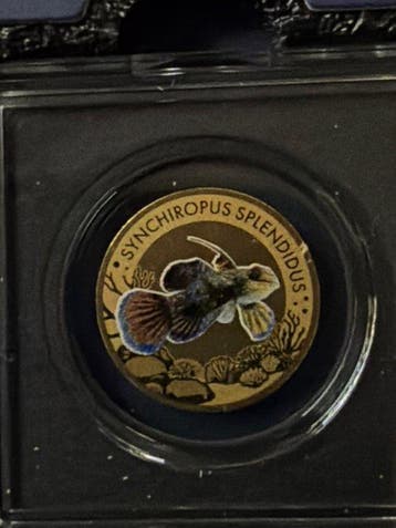 Tsjaad. 3000 Francs Mandarinfisch - 1/1000 (.999) mit CoA