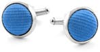Zijde Manchetknoop Midden Blauw F05 maat  Heren, Verzenden, Nieuw
