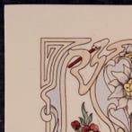 Jugendstil Tegel - floraal - onbekend - Art Nouveau -, Antiek en Kunst