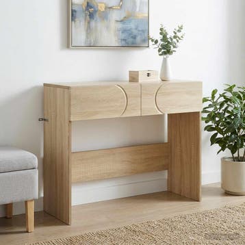 vidaXL Consoletafel Sonoma Eiken 96,5 x 38 x 75 cm Bewerkt, Verzenden, Nieuw